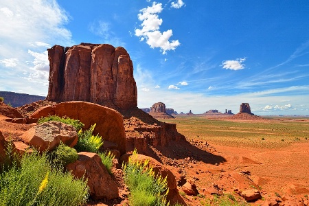 A Bit of Yellow In Monument Valley