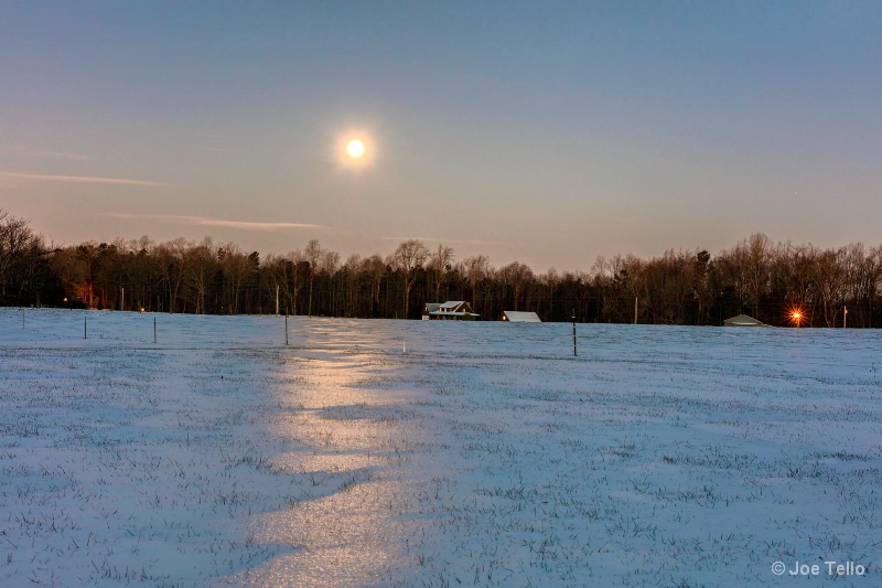 Moon Reflection on Snow