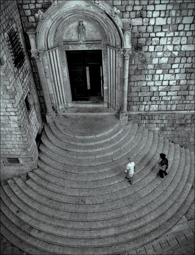 Steps of the Cathedral, Dubrovnik, Croatia
