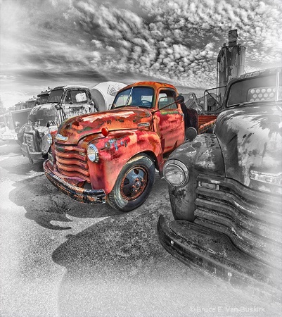 HDR truck with multiple pictures stitched together