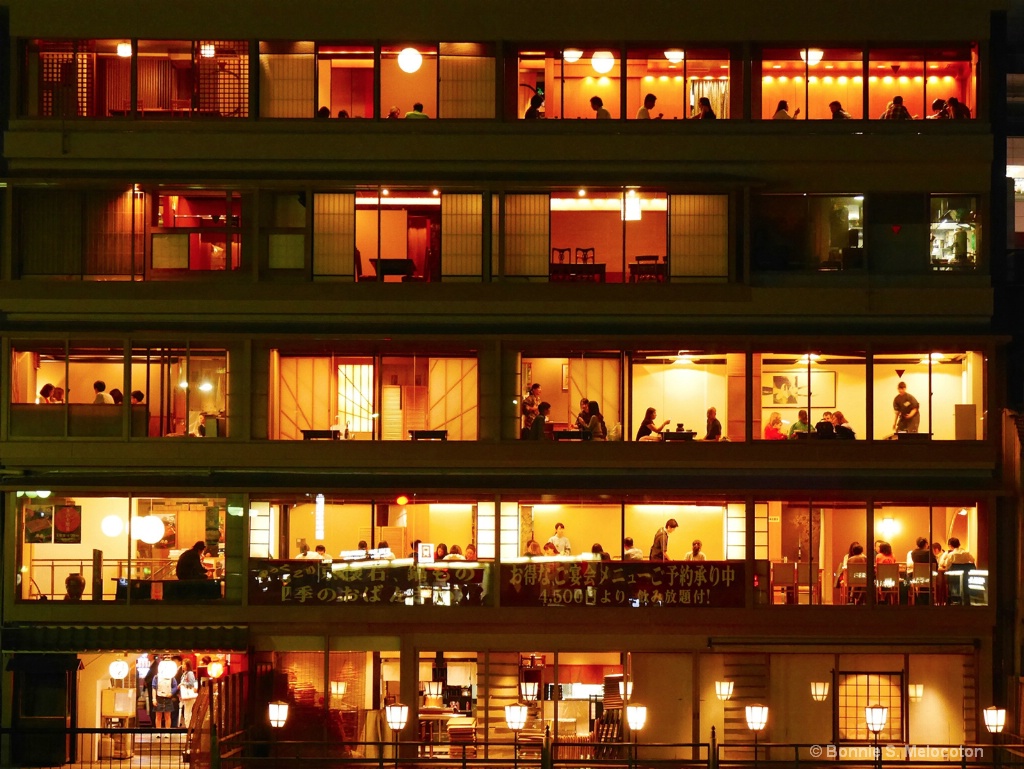 People dining in Kyoto