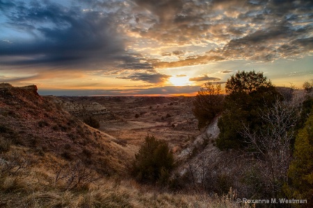 Sunrise in the badlands