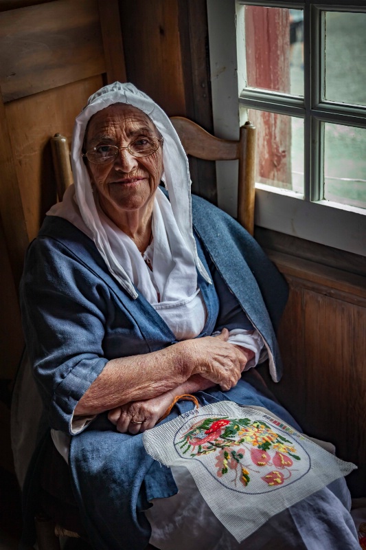 Grand-maman with Needlepoint - ID: 15146006 © Patricia A. Casey