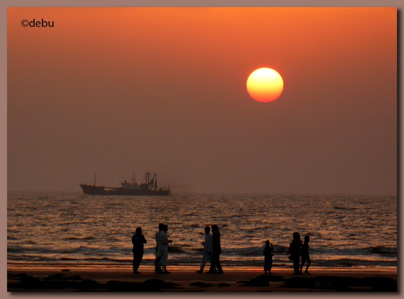 Spectacular Sunset at the Cox's Bazar Beach, 