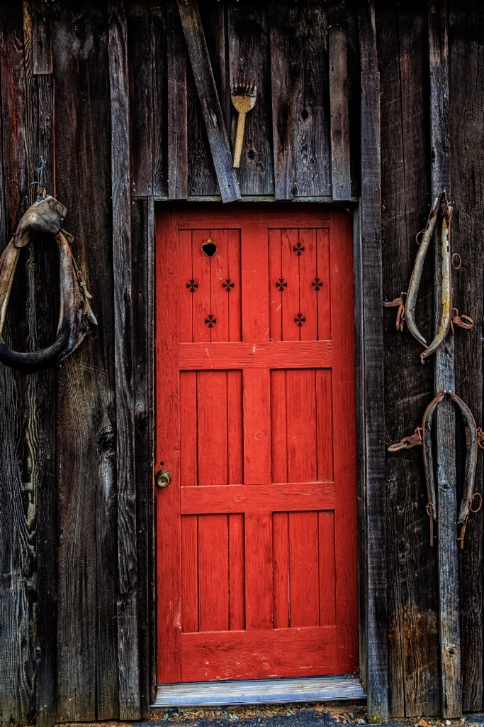 Shed with Red Door