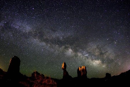 Balancing Rock at Night