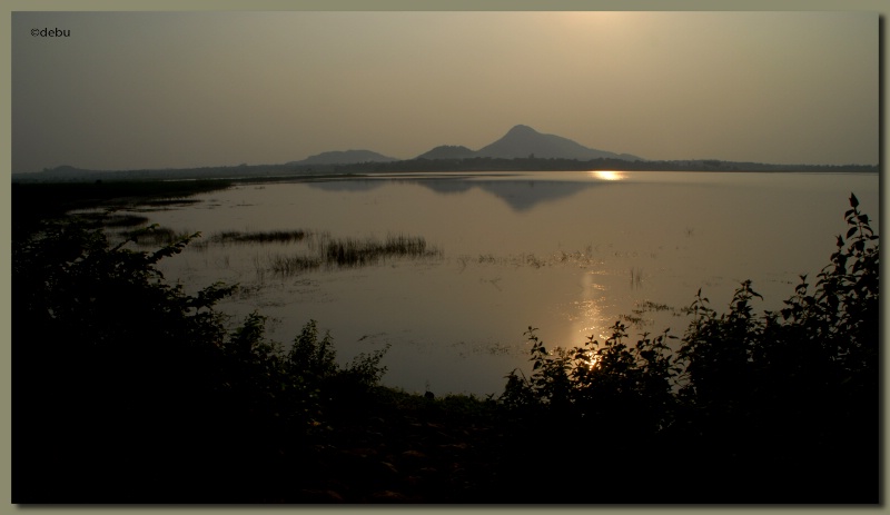 Sun set at Baranti Lake, Purulia,West Bengal