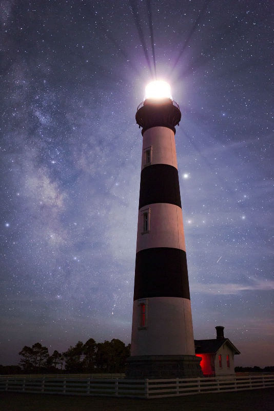 Bodie Island Light at Night; Nags Head, NC