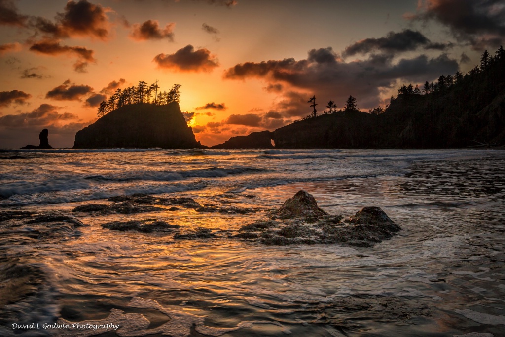 Sunset along the Olympic Coast