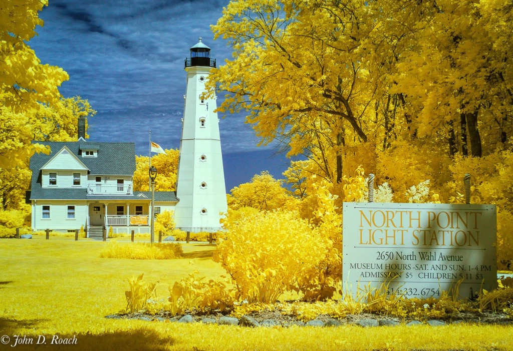 North Point Lighthouse Faux Color IR
