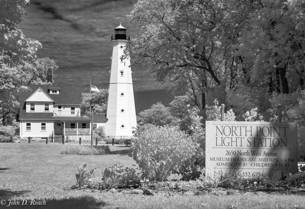 North Point Lighthouse Monochrome IR