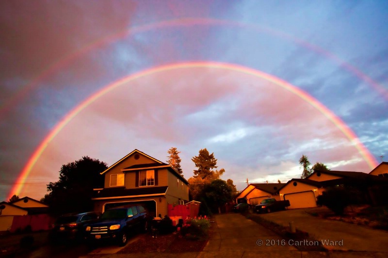 Double Rainbow over Vancouver, Wa