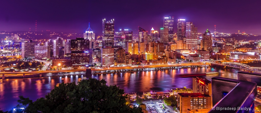 Night scape of Pittsburgh from Mount Washington 2