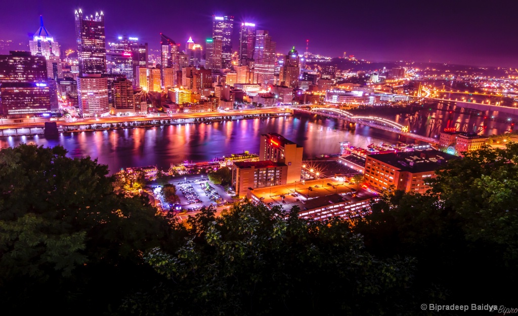 Night scape of Pittsburgh from Mount Washington 1