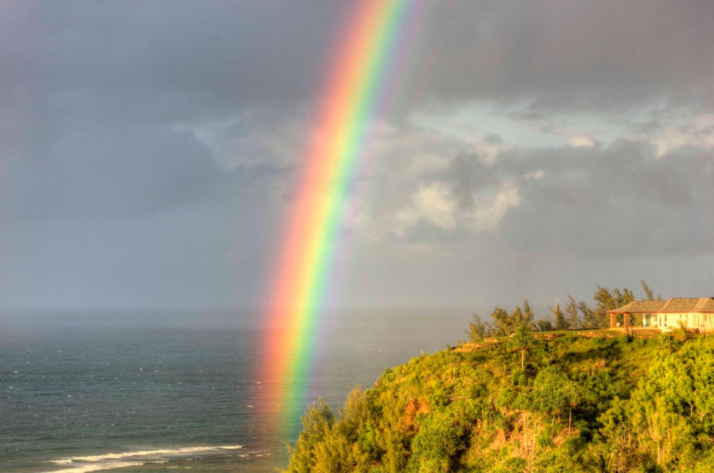 Rainbow Meets Ocean (Kauai)