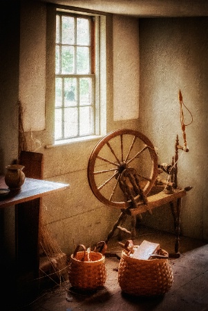 Spinning Wheel By The Window