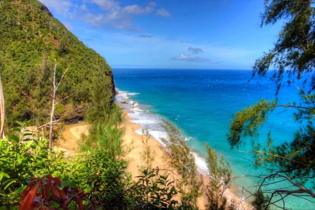 Secluded Beach off the Kalalau Trail (Kauai)