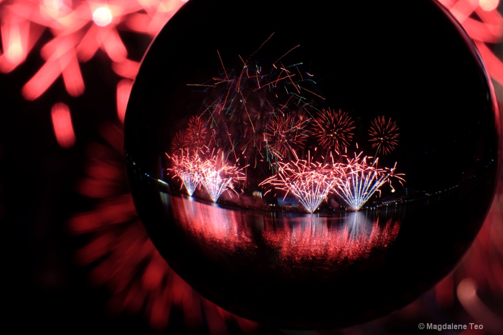 Fireworks in Crystal Ball 