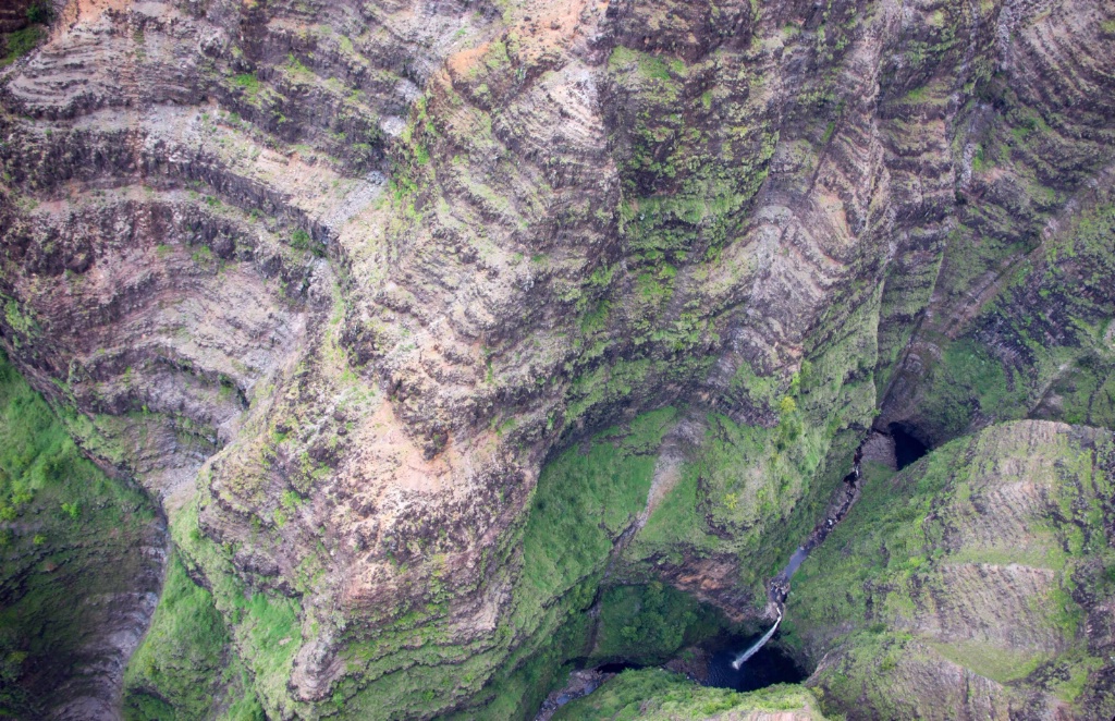 Aerial View of Kauai's Interior Canyon