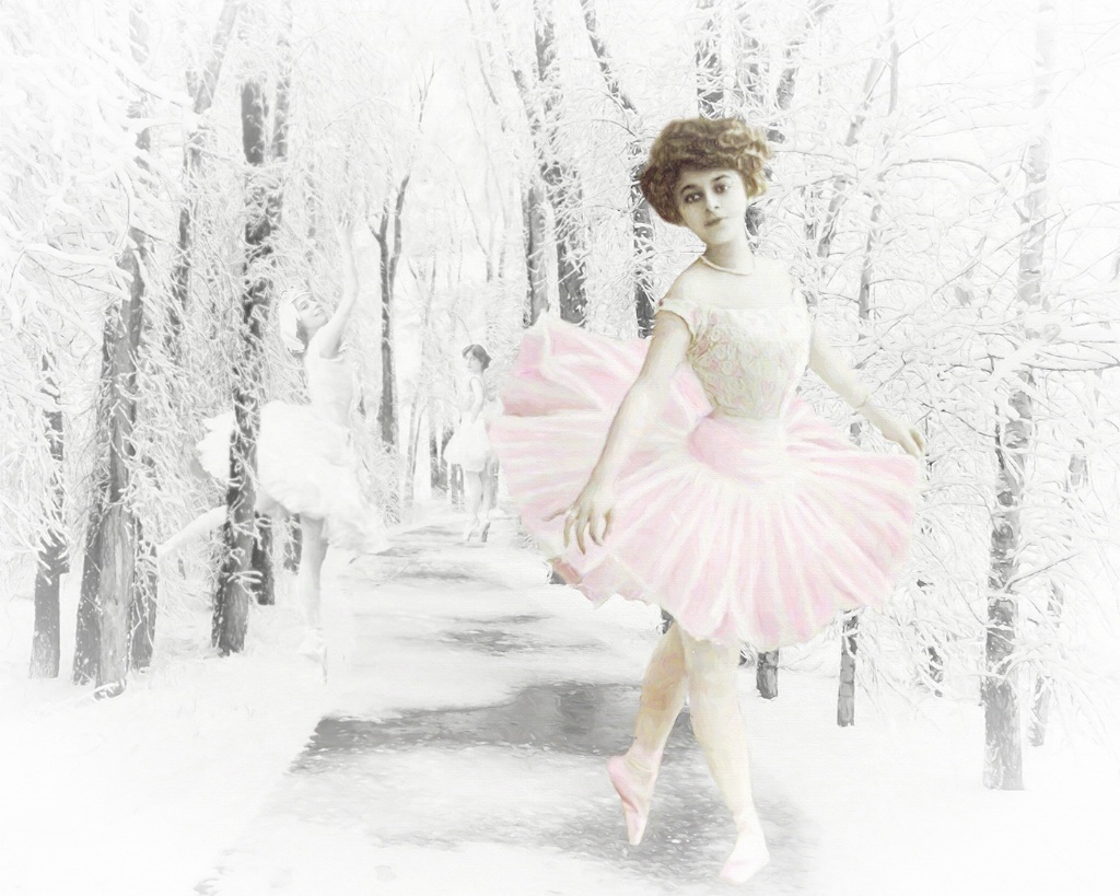 Snow Ballerinas Painterly