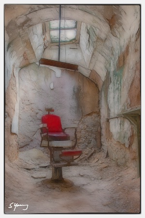 Red Barber Chair; Eastern State Penitentiary