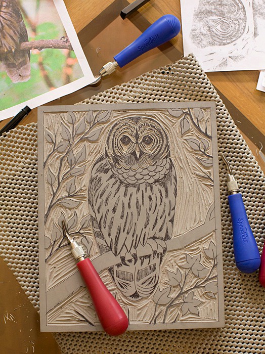 Block Print in Process - ID: 15207641 © Mary-Ella Bowles