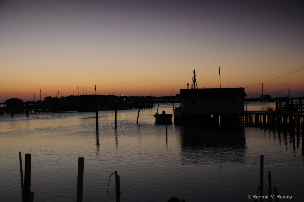 Dark harbor before sunup 