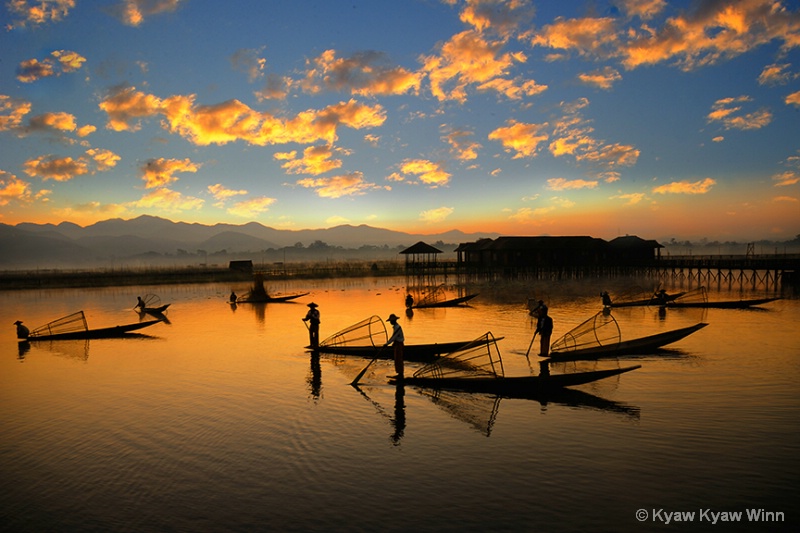 Evening of Inle Lake 