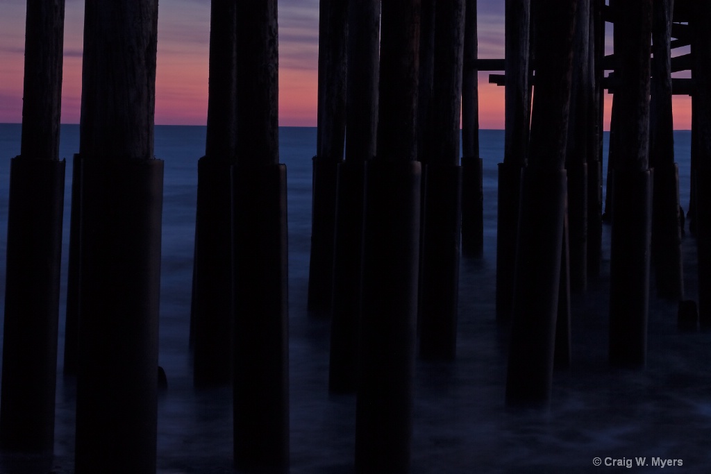 Pilings at Twilight