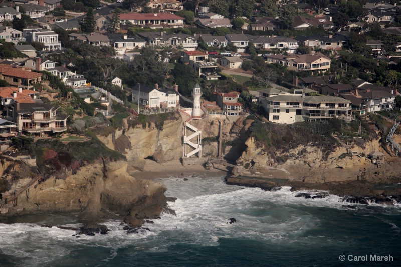 Flying down the Orange County coast