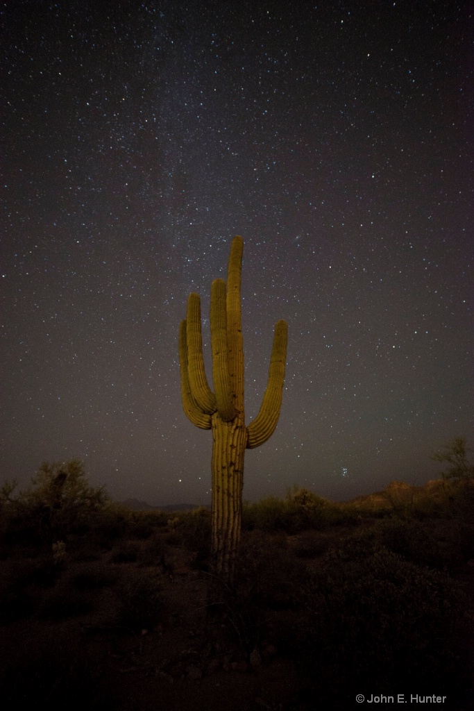 Milky Way over Saguaro - ID: 15234924 © John E. Hunter