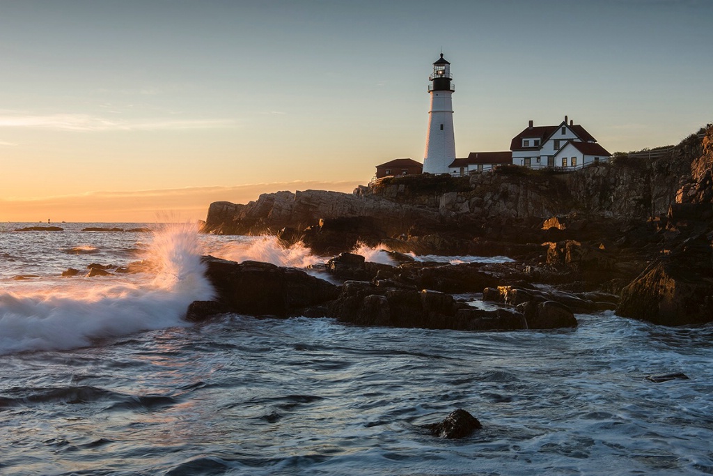 Portland Head Lighthouse sunrise