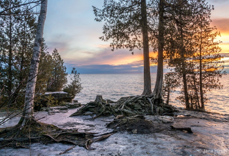 Cave Point Winter Sunrise