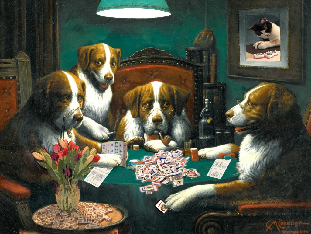Final Poker Game w cat  copy copy - ID: 15265265 © John W. Davis