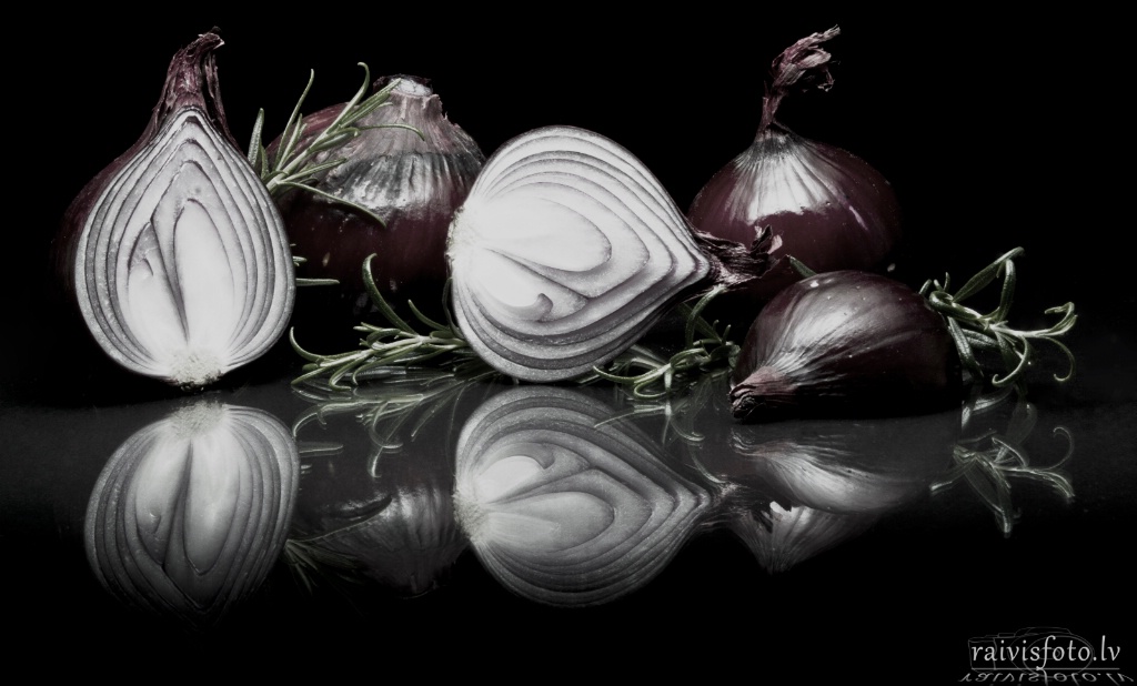 still life onions