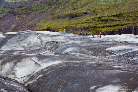 A stroll on a glacier