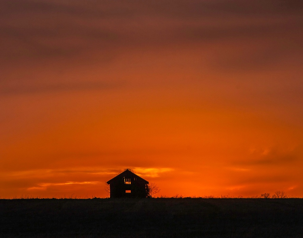 Orange Glow Sunset  - ID: 15282279 © Chuck Bruton