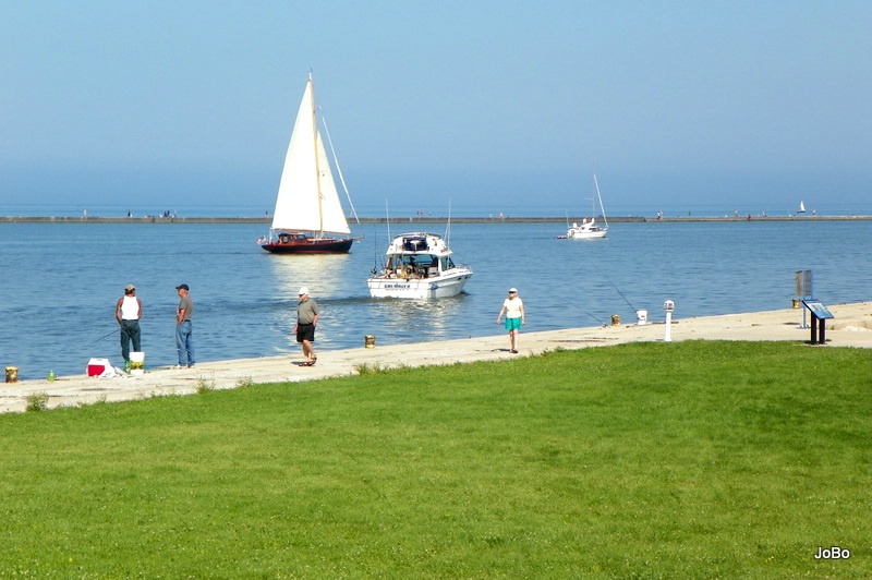 Sailing Out Of The Harbor