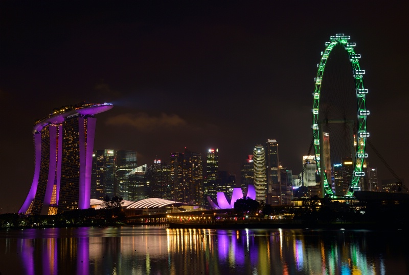 Evening at marina bay