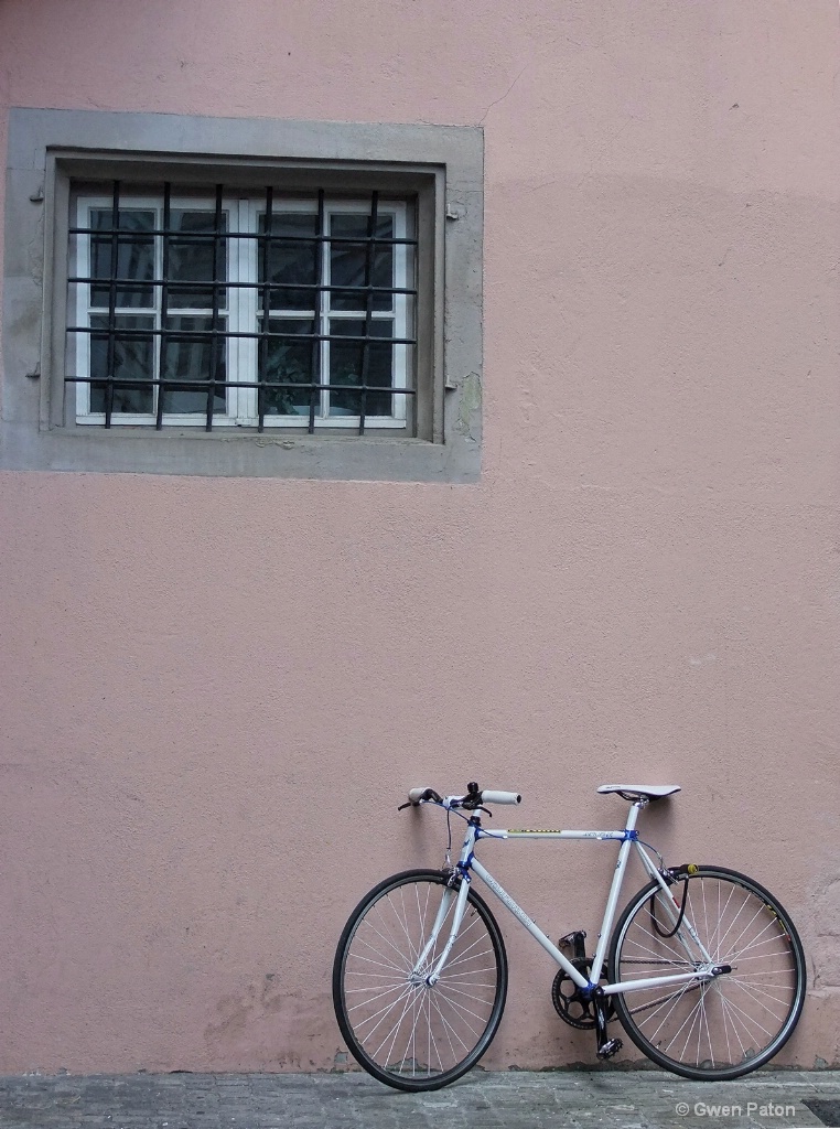 Pink Wall and Bike