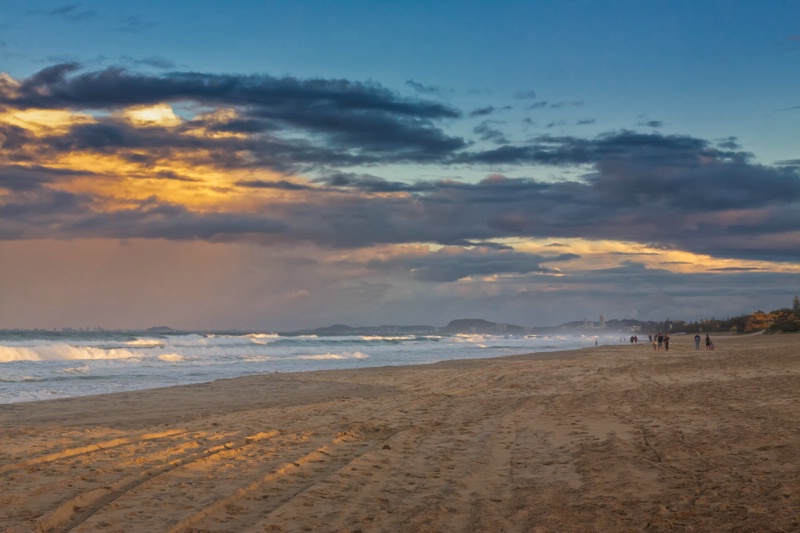 Walk On The Sunset Beach