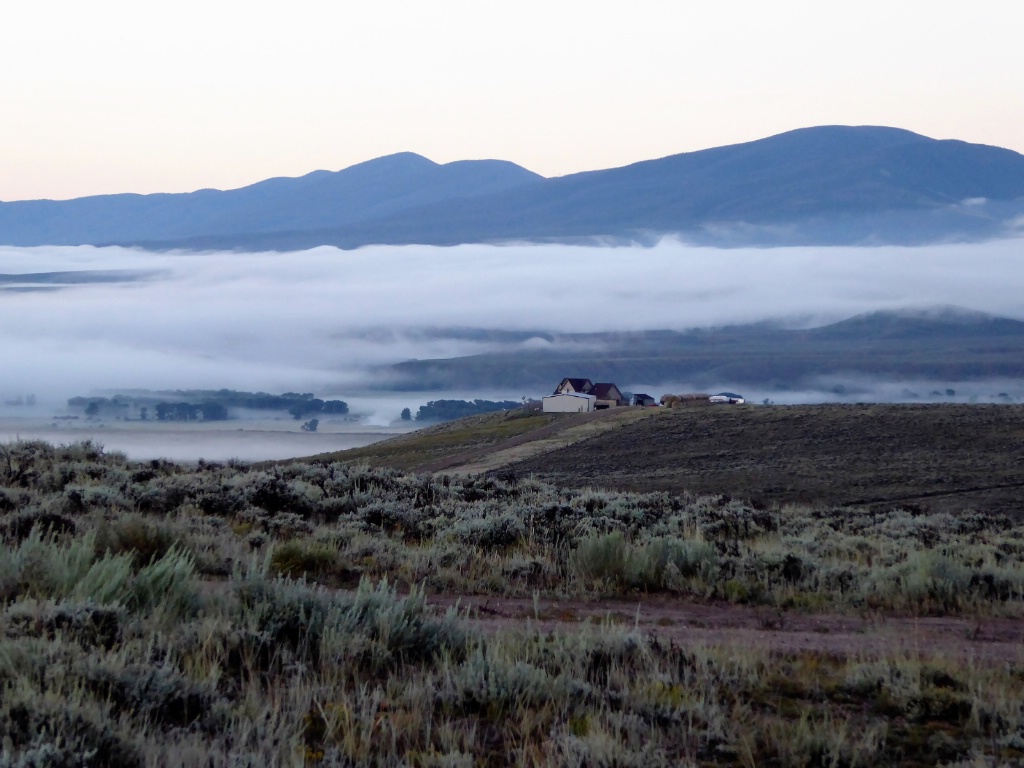 Morning fog over the ranch