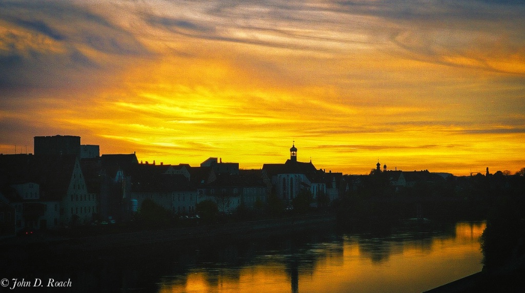 Regensburg at Sunset in October 1999
