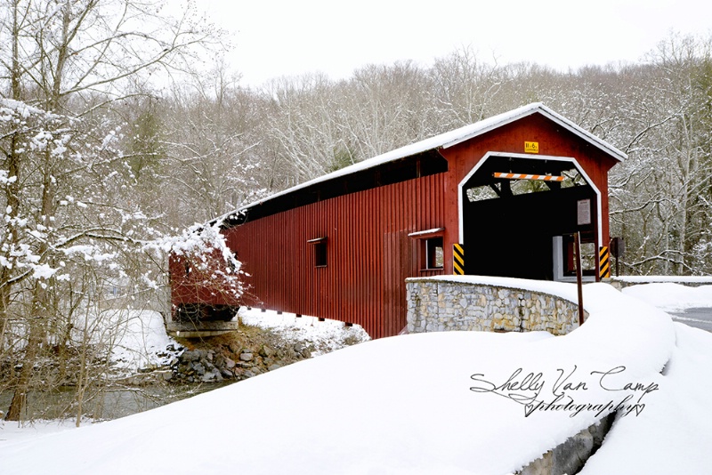 Covered Bridge in the snow