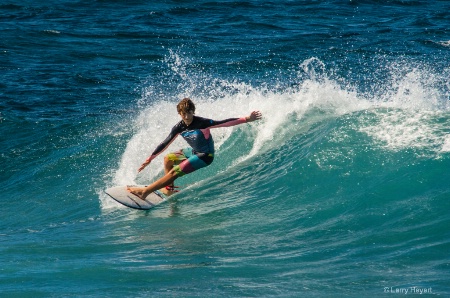 Surfing at Ho'okipa Beach, Maui
