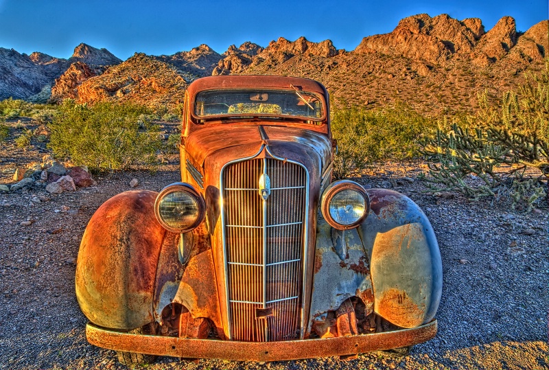 Rusted Car Sunset
