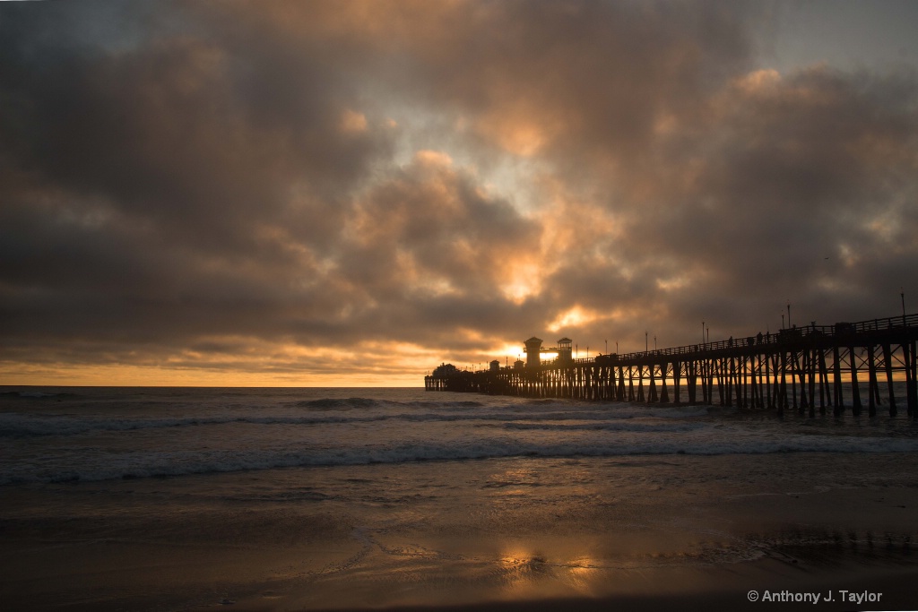 Storm clouds at sunset