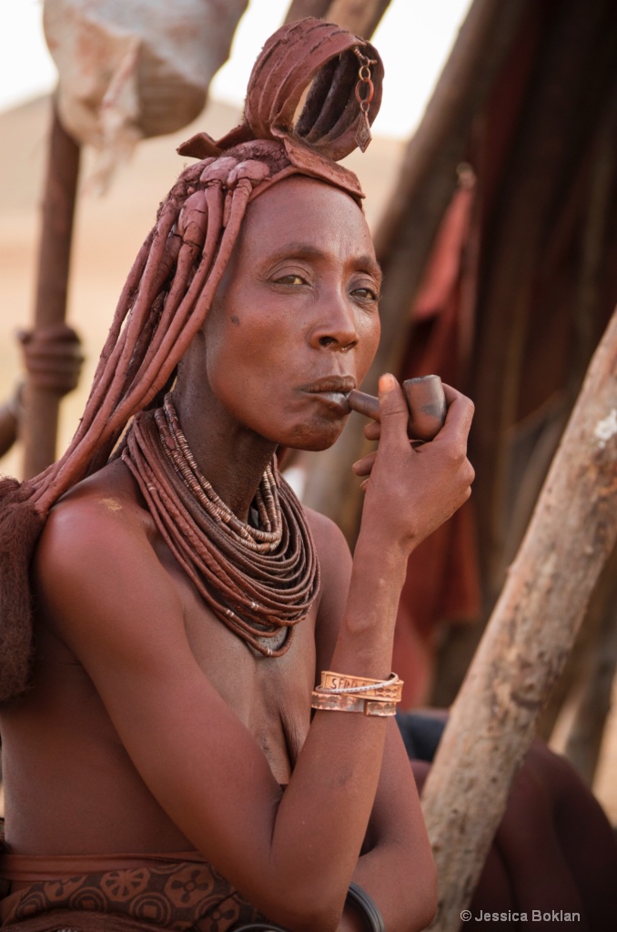 Himba Woman with Pipe
