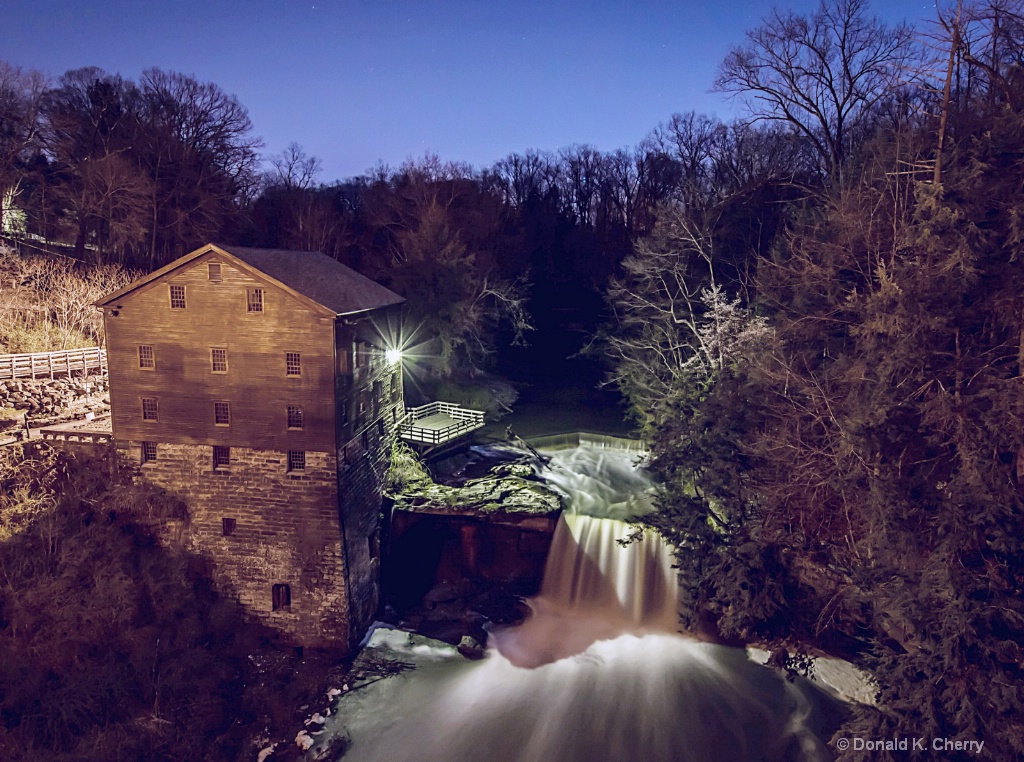 Lanterman's Mill at Night