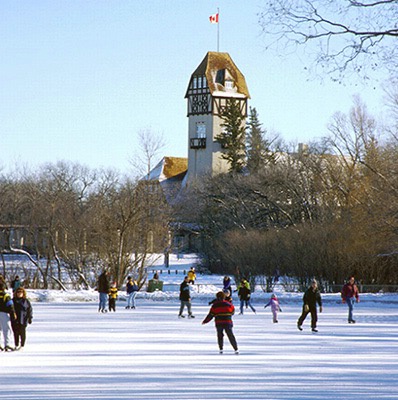 Skating on the Duck Pond at Assiniboine Park